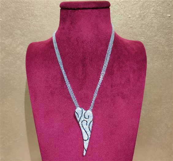 Collier Sangiorgi Preziosi Femme in Or blanc Diamante 12032022-CUORE-2 - 12032022-CUORE-2